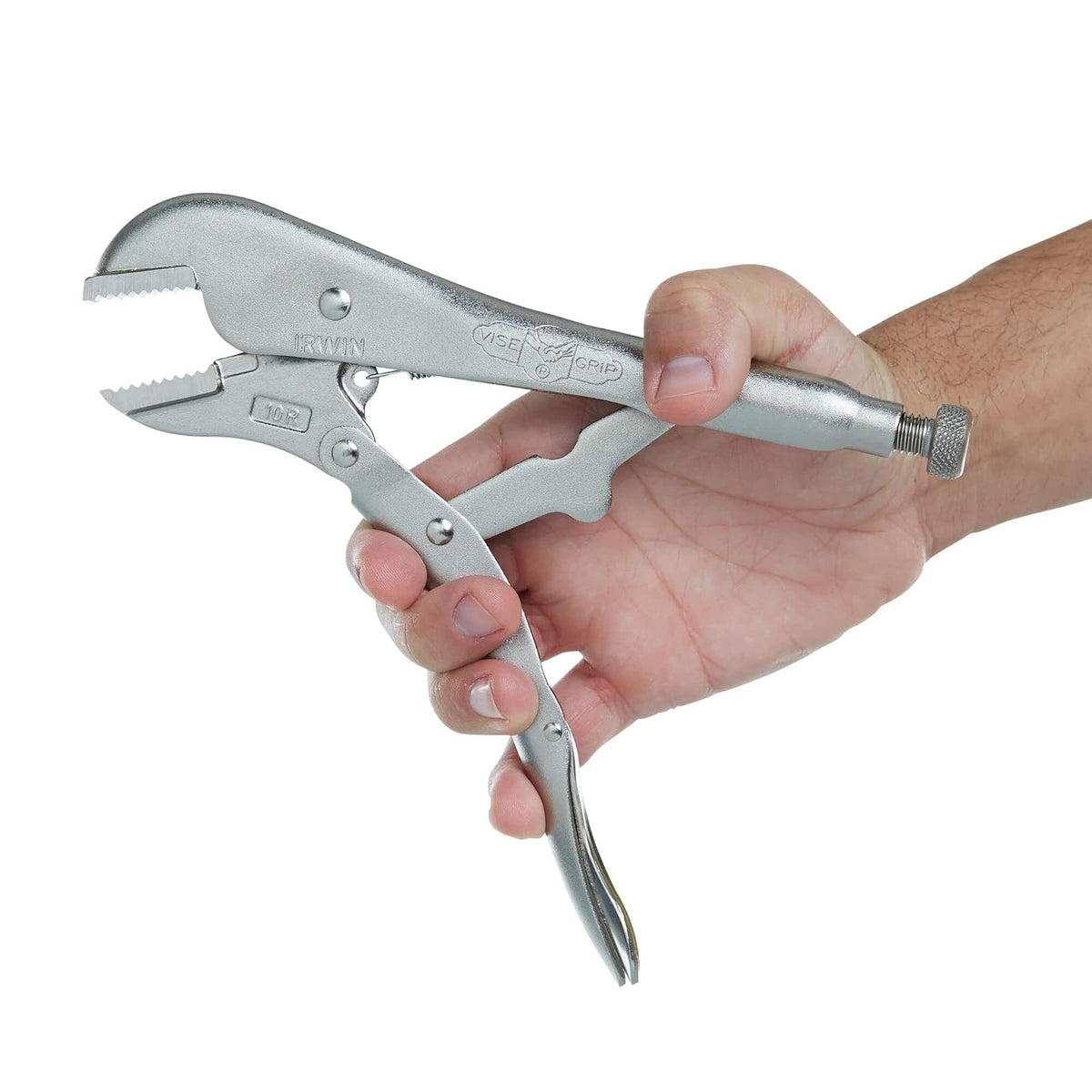 IRWIN Pinza de Presión, Herramienta de Mano, Electricista, Ajuste y Sujeción, Multiusos, Agarre Ergonómico, Acero Resistente, Uso Profesional y Doméstico, Mordaza Recta, Alta Resistencia