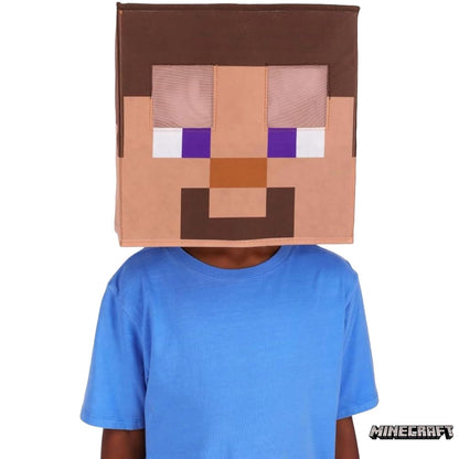 Minecraft Block Head Costume Headpiece, Official Minecraft Costume Accessories, Single Size Costume Mask