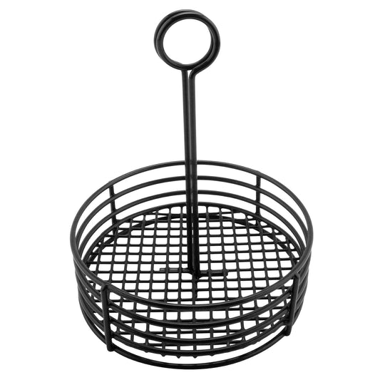 G.E.T. 4-31855 - Organizador redondo de acero inoxidable para condimentos, de hierro, con revestimiento de polietileno