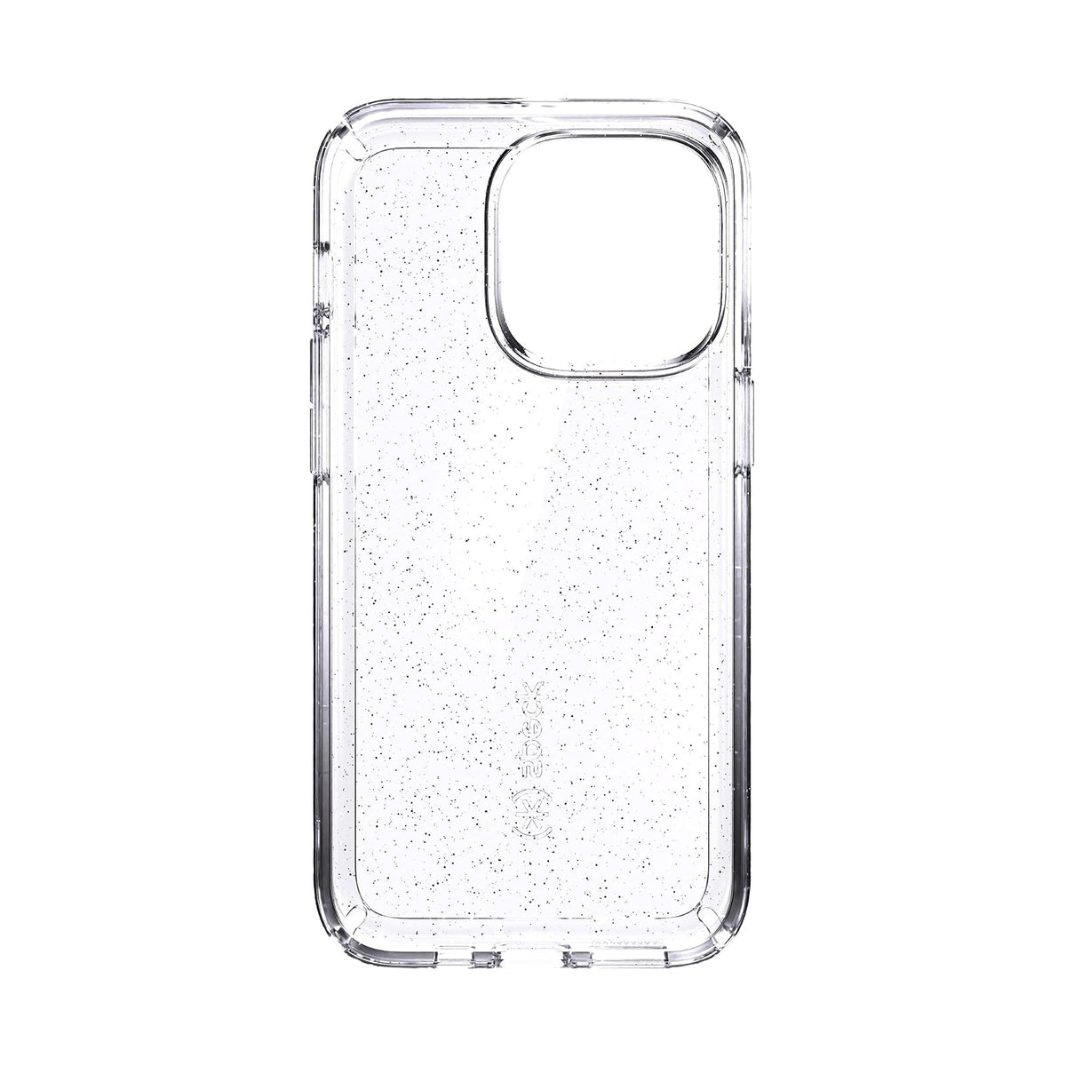 Speck MagSafe - Funda para iPhone 13 Pro, protección contra caídas y cámaras, Funda Transparente para teléfono, Compatible con Carga inalámbrica, Transparente y Purpurina Platino