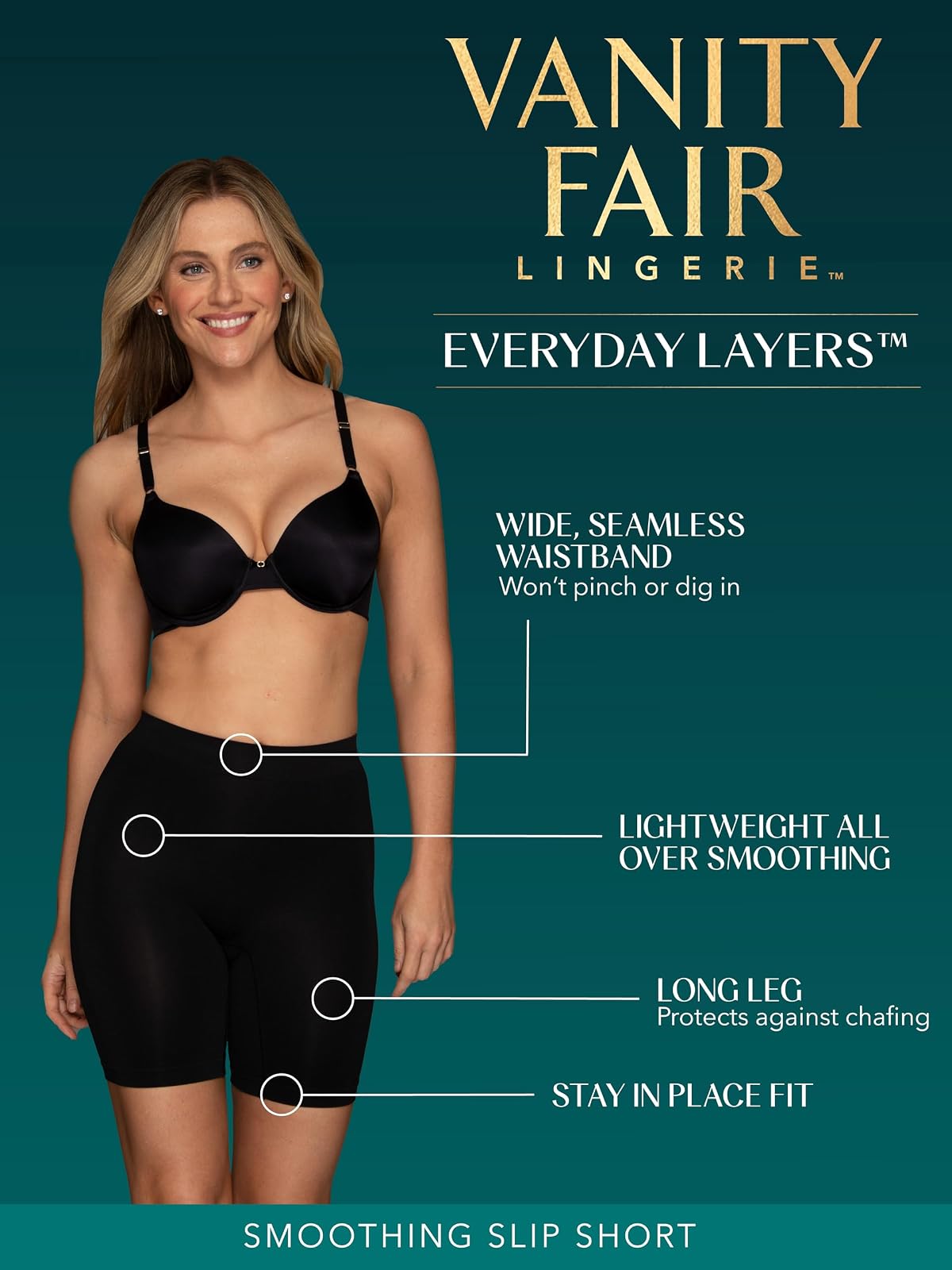 Vanity Fair Pantalón Corto sin Costuras Ligero Ropa Interior para Mujer