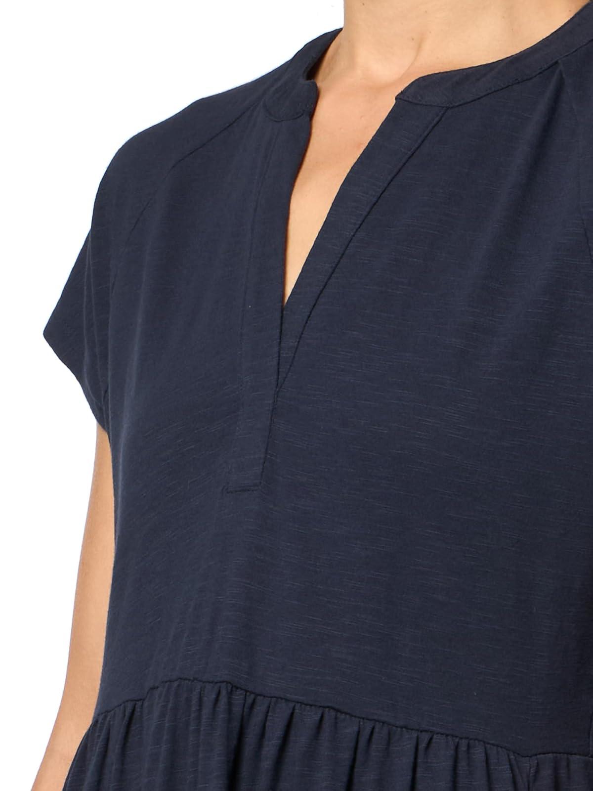 Nautica Short Sleeve Midi Knit Soft Dress Vestido Informal Mujer