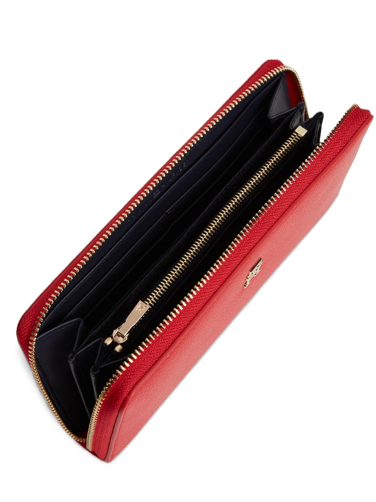 Tommy Hilfiger Cartera Zip Around Walllet para Mujer, Rojo
