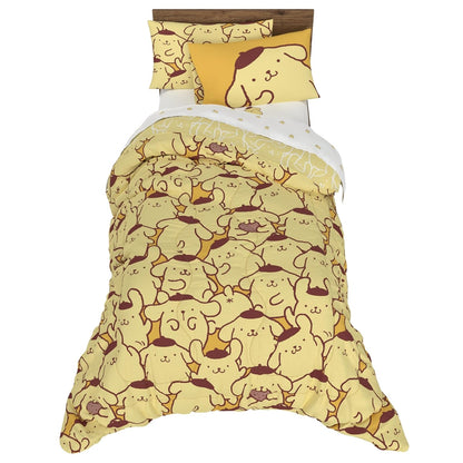 Franco Pokémon Juego de Ropa de Cama, 7 Piezas, Tamaño Matrimonial - Mellizo - Pompompurina