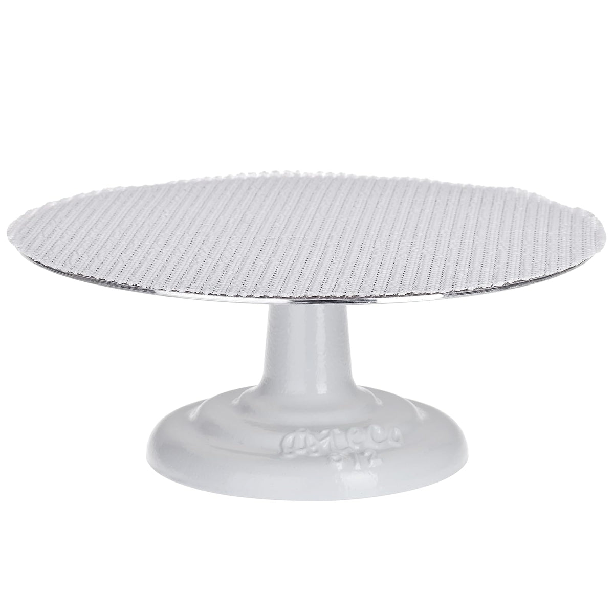 Ateco 608 Soporte giratorio para decoración de tartas, 11" Rojoondo, base de plástico apto para uso alimentario y parte superior, #612 - base de hierro fundido, Blanco, 1