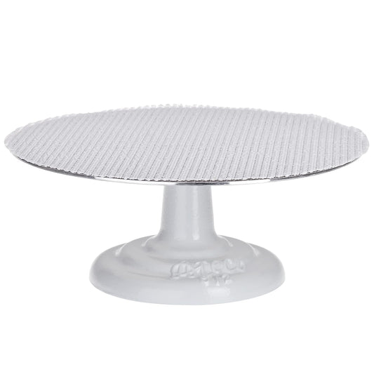 Ateco 608 Soporte giratorio para decoración de tartas, 11" Rojoondo, base de plástico apto para uso alimentario y parte superior, #612 - base de hierro fundido, Blanco, 1