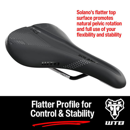 WTB Solano Wide Fusion Form Cromoly - Sillín Negro