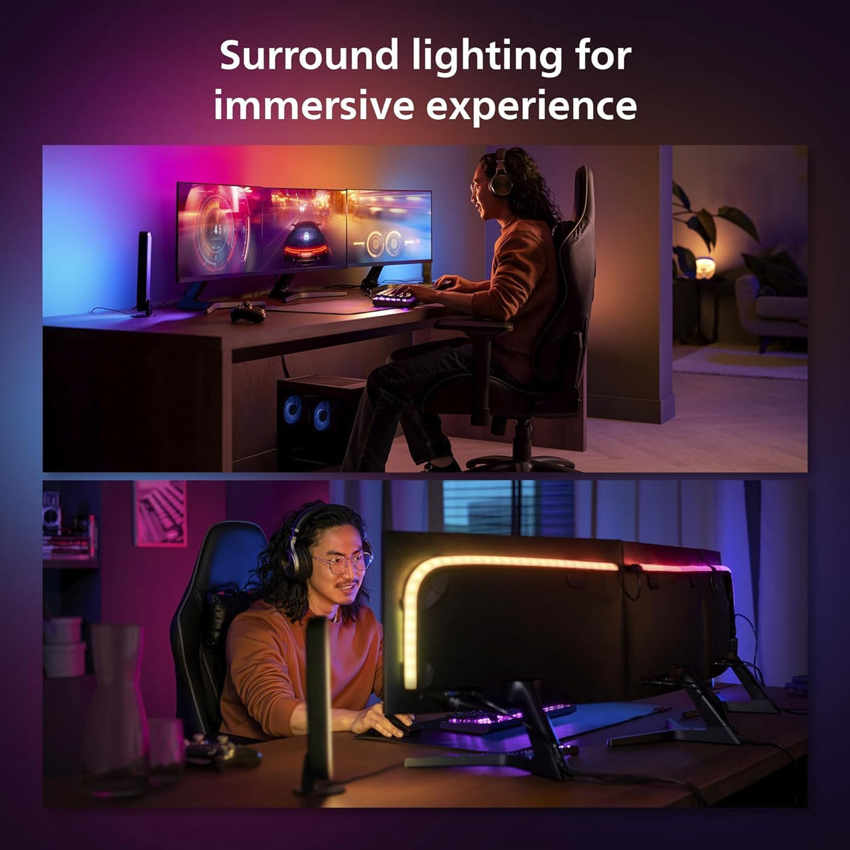 Philips Hue Gradient PC strip 3x 24 27 inch NAM