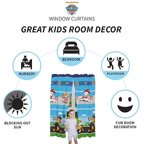 Franco - Juego de Cortinas de Cortina para habitación Infantil, 82 x 63 Pulgadas, Patrulla Canina