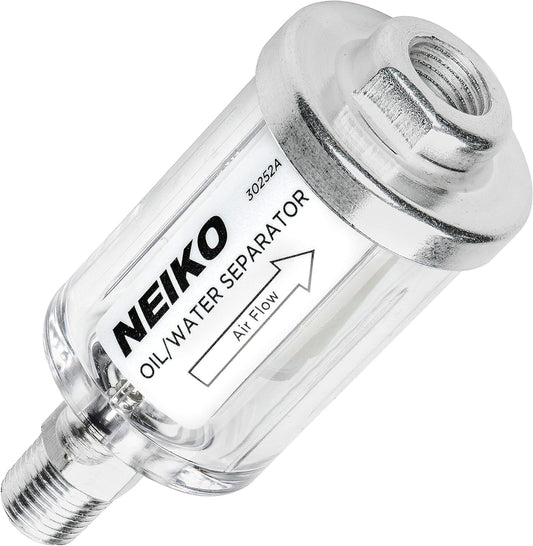 NEIKO 30252A Separador de Agua y Aceite para Pistola de Spray Air HVLP | 1/4 de Pulgada NPT