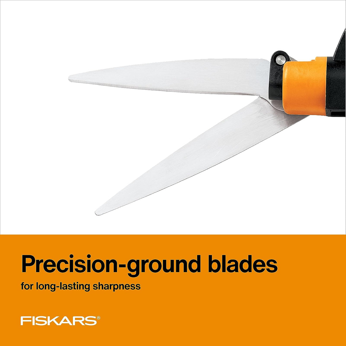 Fiskars Shear Ease - Cuchillas de Acero Inoxidable de 5 Pulgadas - Tijeras de Corte de Plantas de Hoja giratoria de 360 Grados - Tijeras de jardín y Cortador de zacate, Negro