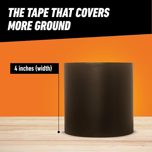 Gorilla Waterproof Cinta de parche y sello: 4 in. x 10 ft. (Negro)