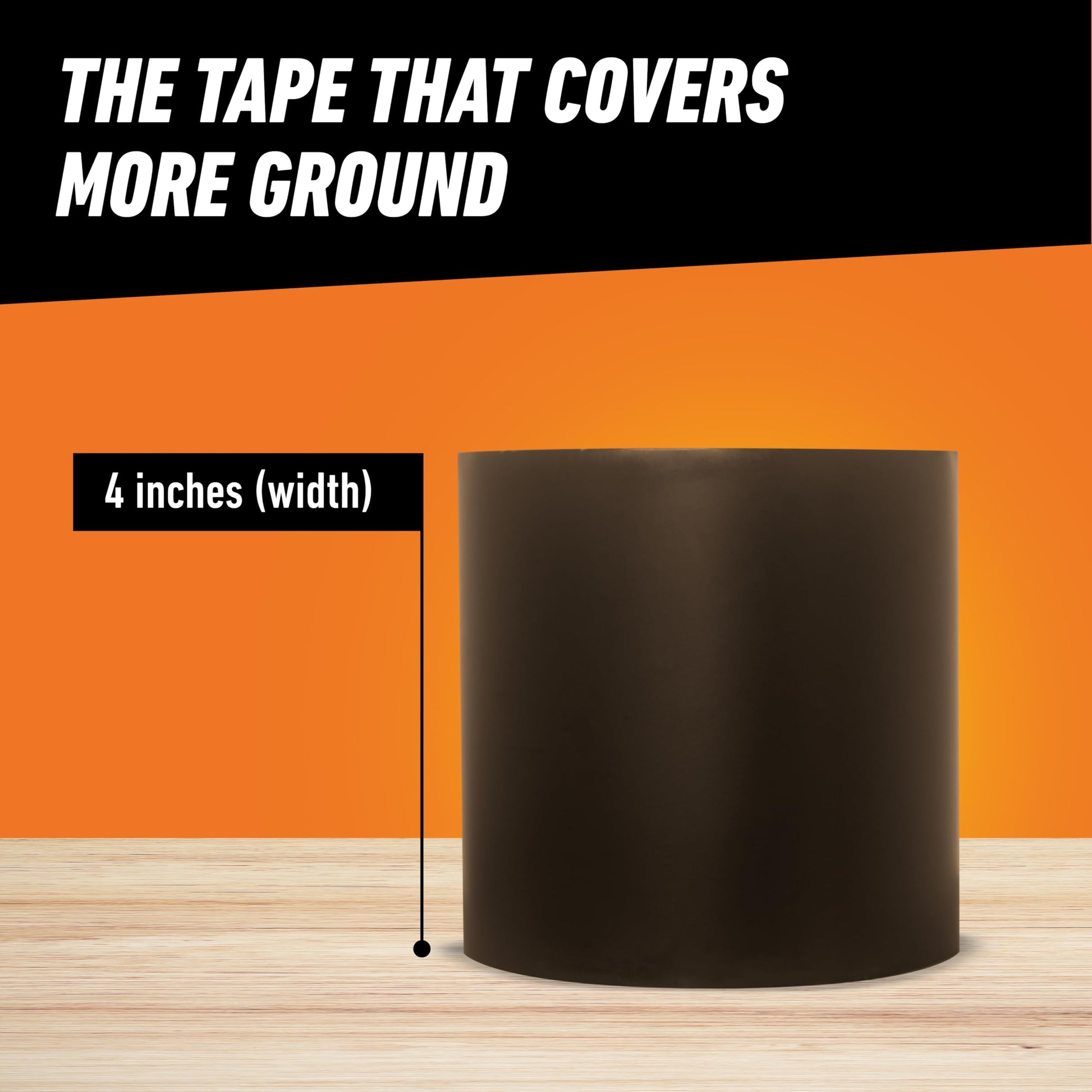Gorilla Waterproof Cinta de parche y sello: 4 in. x 10 ft. (Negro)