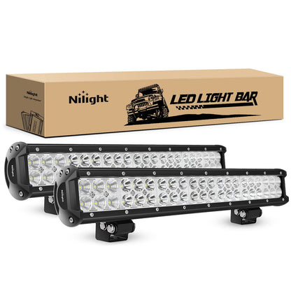 Nilight Barra de Luces LED de Trabajo para Todo Terreno, Varias Medidas - 2PCS 126W Light