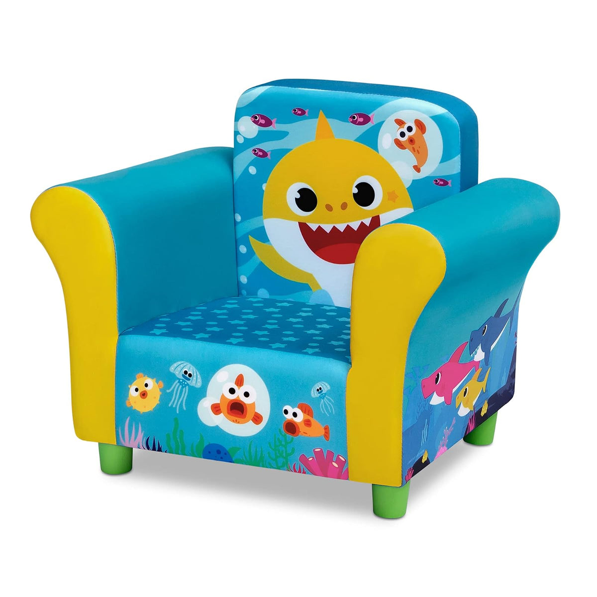 Delta - Silla tapizada para niños, tiburón bebé