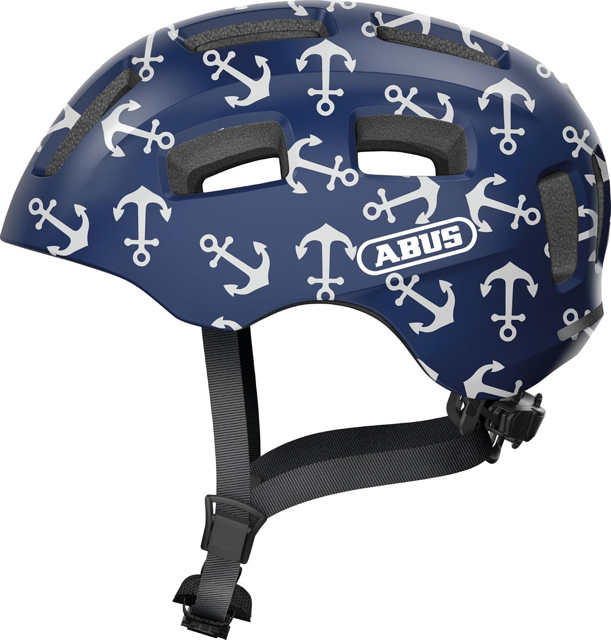 ABUS Fahrradhelm Youn-I 2.0 - mit Licht für Kinder, Jugendliche und Junge Erwachsene - für Mädels und Jungs - S (48-54 cm​) - Azul (blue anchor)
