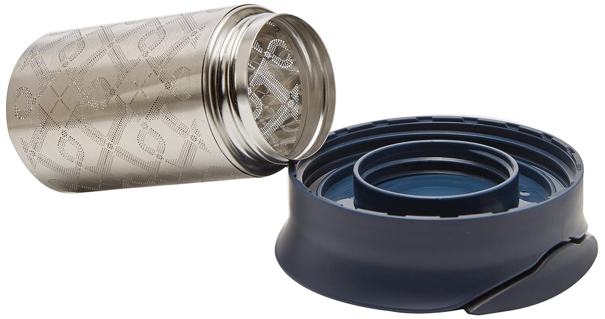 TRESSO Vaso de Viaje con Infusor para Preparar Café y Té 280 ml, Color Negro