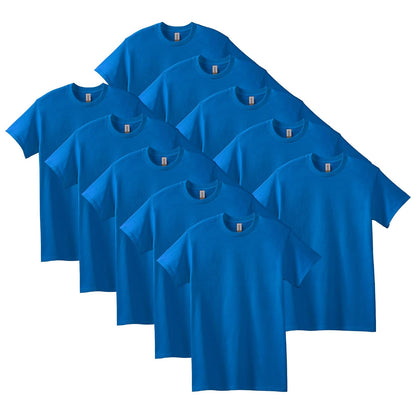 Gildan G5000 Camiseta de Algodón Pesado para Hombre - 10 - Royal (paquete de 10) - CH