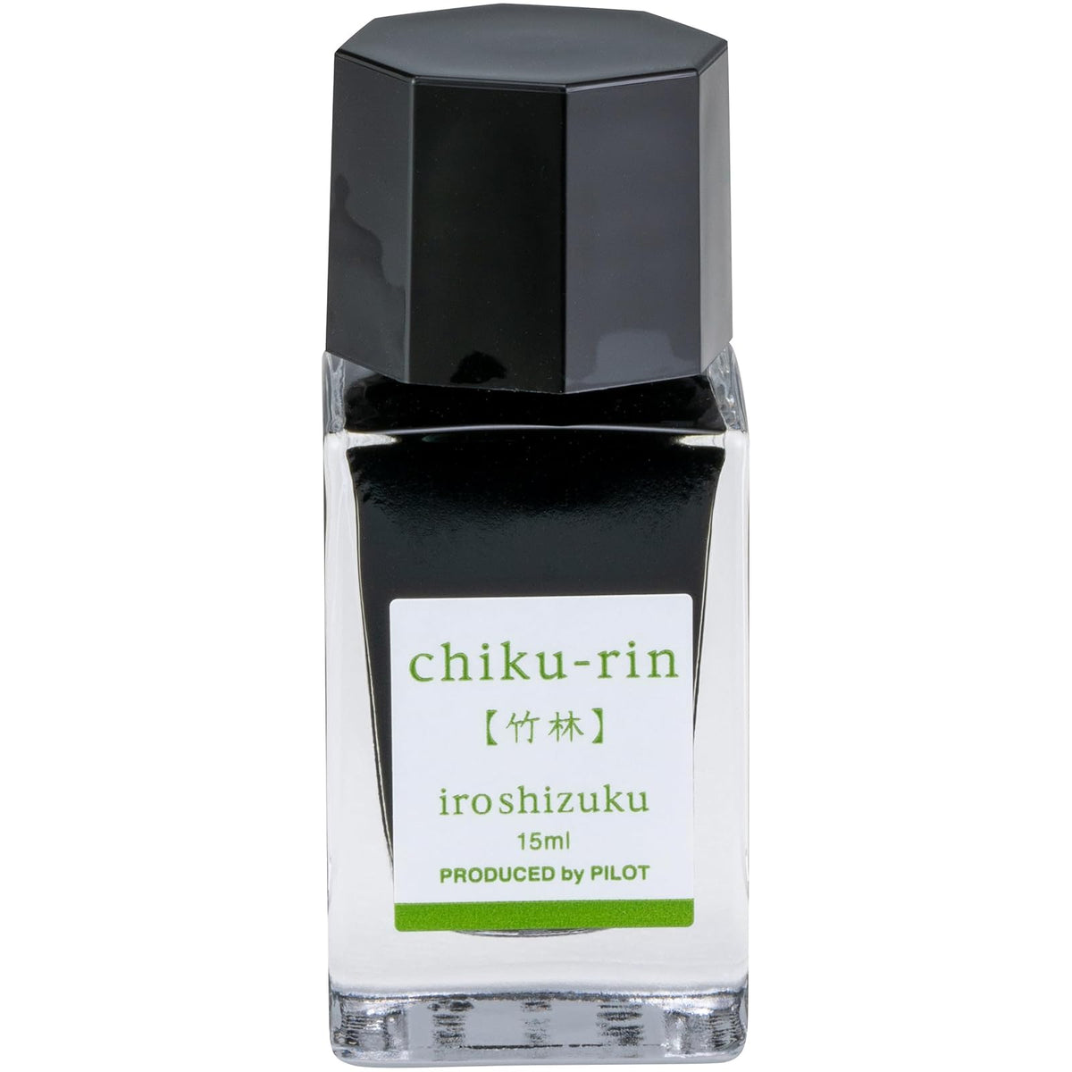Tinta para Pluma Fuente Pilot Iroshizuku Mini 15 ml Chiku-rin – Verde Bambú – Tinta Premium Japonesa