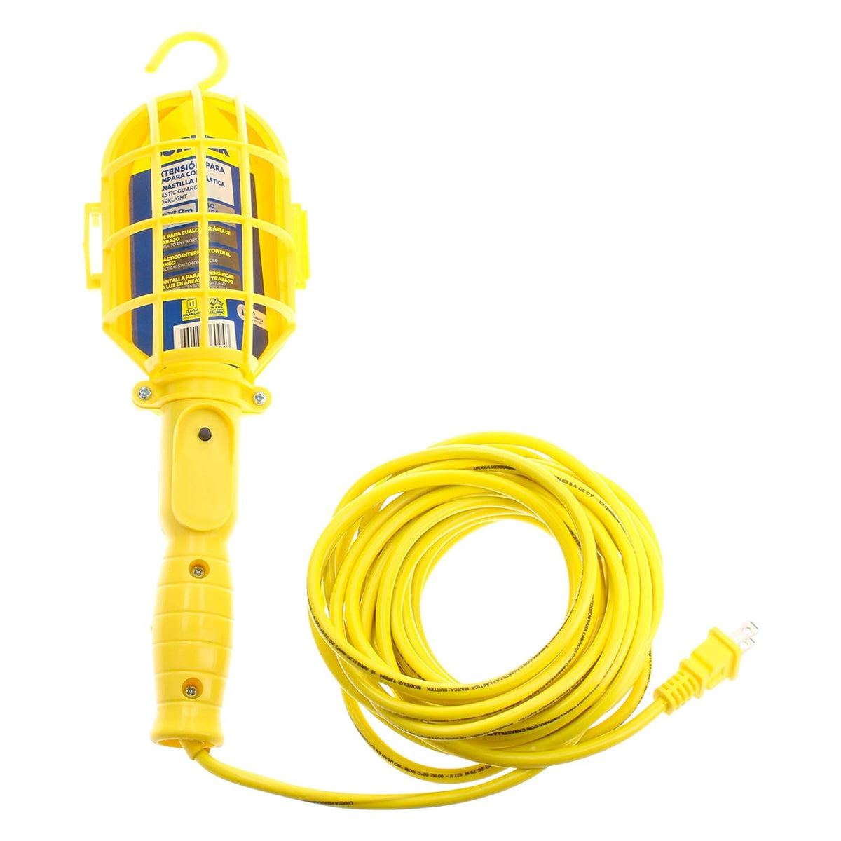 Surtek 136094 Lámpara de Taller con Canastilla Plástica, 8 m