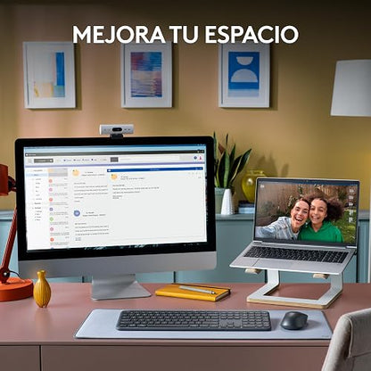 Logitech MK950 Signature Slim, Teclado y Mouse inalámbricos, diseño Elegante, Escritura y clicks discretos, Bluetooth, multisistema operativo, para Windows y Mac - Grafito