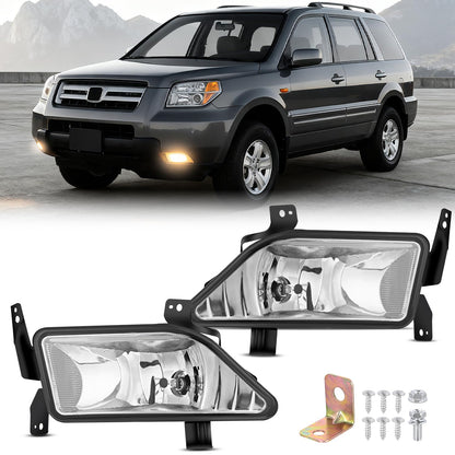 Nilight Faros de Niebla H8 12V 25W para Honda, Lente Transparente - Honda Pilot 2006-2008