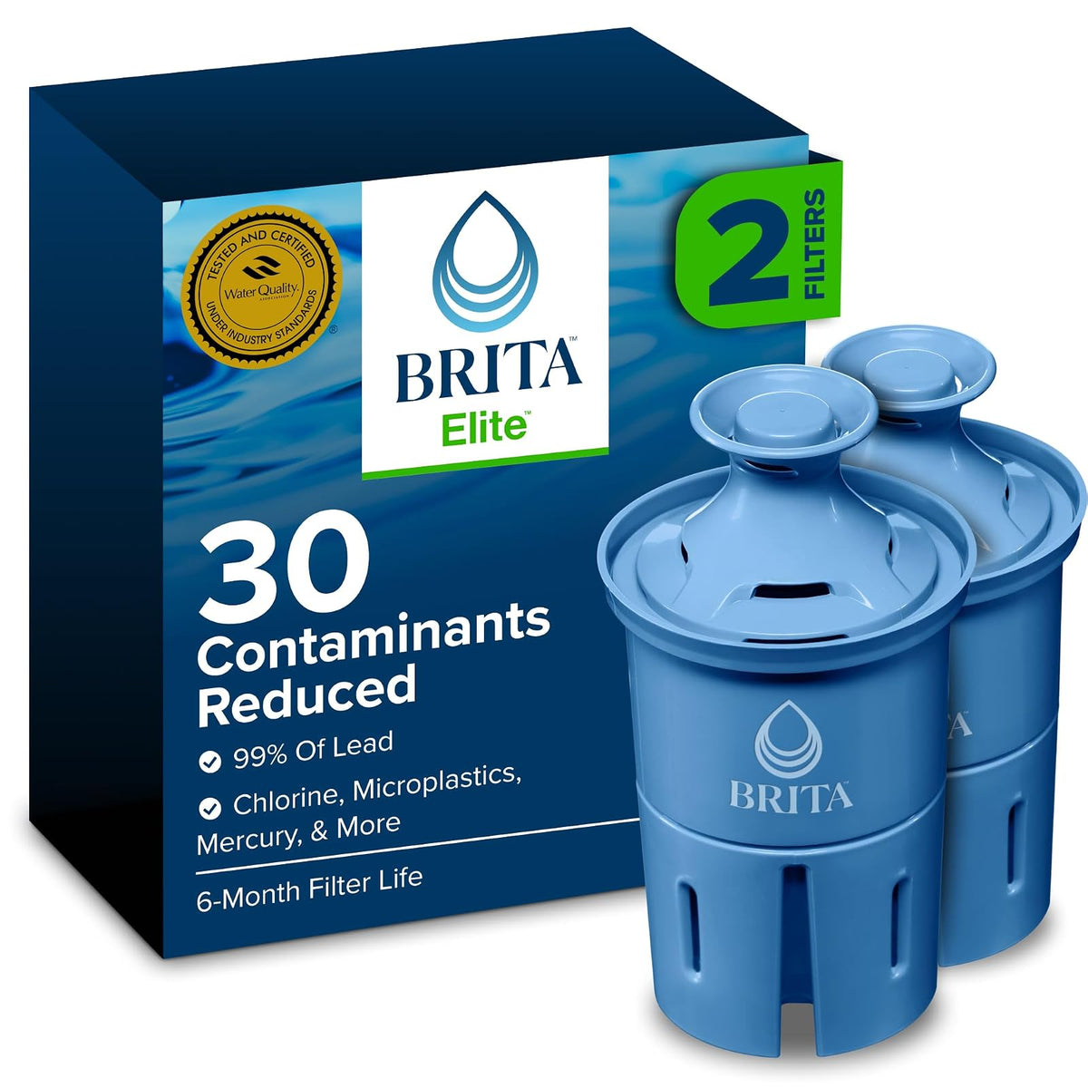 Brita Longlast Filtro de Repuesto para Jarras y Dispensadores - Por fin - 2 Unidad (Paquete de 1)