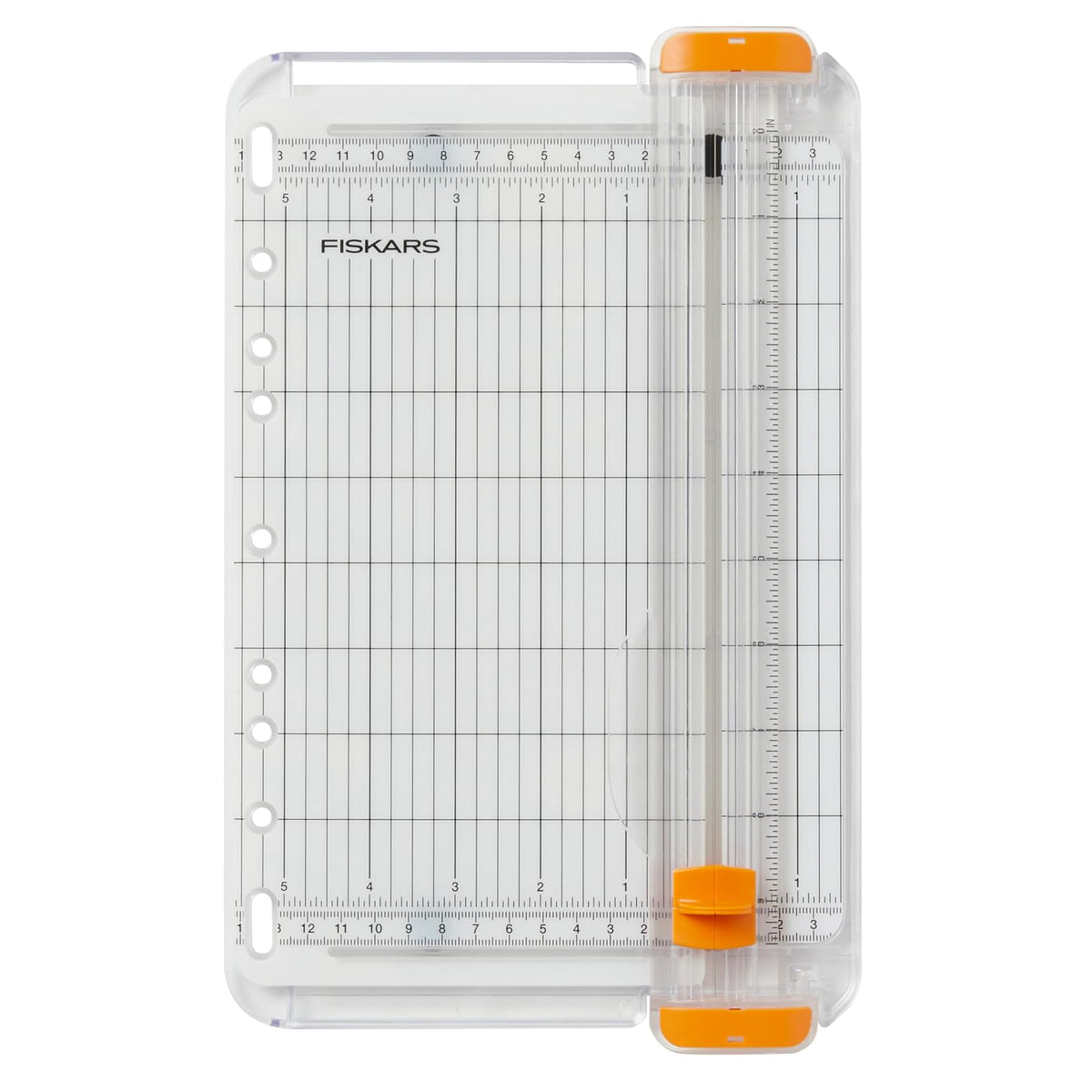 Fiskars SureCut - Cortador de papel portátil para carpetas de 3 anillos, longitud de corte de 9 pulgadas, papel de manualidades, cartulina y recortadora de fotos, herramienta para álbumes de recortes