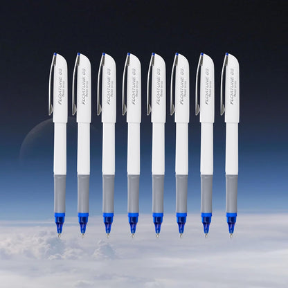 Pentel Floatune Rollerball, punta media de 0,8 mm, tinta azul, paquete de 8 bolígrafos (BY108PF8C)