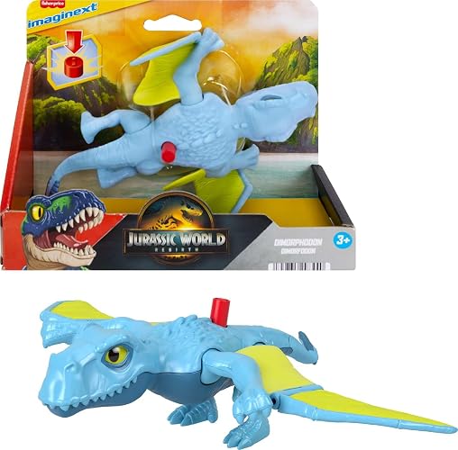 Imaginext Jurassic World Dinosaurio de Juguete Rebirth Dimorphodon para niños de 3 años en adelante