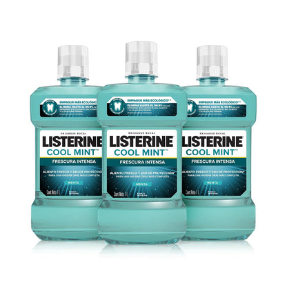 Listerine Enjuague Bucal Cool mint 3 pack de 1 L