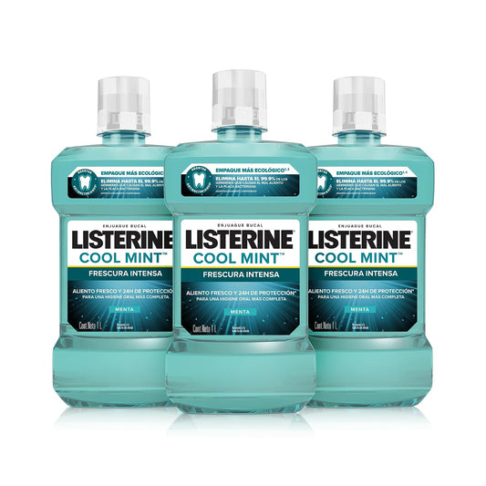 Listerine Enjuague Bucal Cool mint 3 pack de 1 L