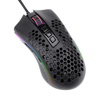 Redragon M988 Mouse Gamer Óptico Cable USB, Retroiluminación RGB, 8 Botones programables, 32,000 dpi, Storm Elite Mouse para PC
