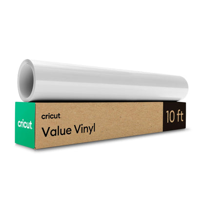 Cricut Vinilo Value 30.5 cm x 3 m, Colores Surtidos - Blanco