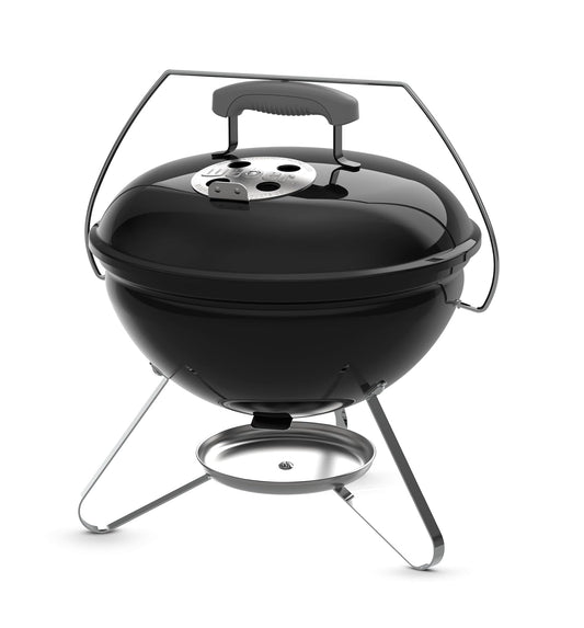 Weber Smokey Joe 14" Asador de carbón – Parrilla de carbón portátil compacta con cerradura de tapa Tuck‑N‑Carry® y acabado duradero de porcelana esmaltada para cocinar al aire libre