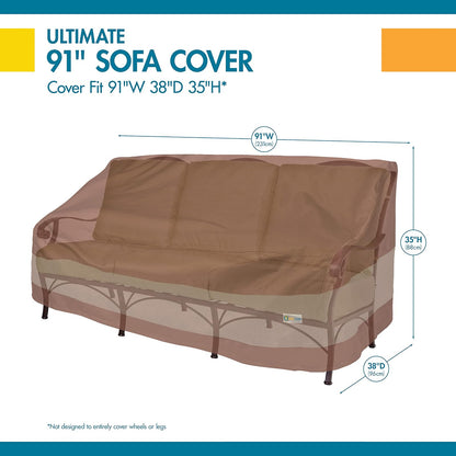 Duck Covers Ultimate - Funda Impermeable para sofá de Patio de 91 Pulgadas, Fundas para Muebles de Patio