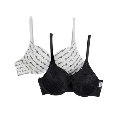Aeropostale Brasier Push Up, Paquete de 2 - 36C - Aero Script