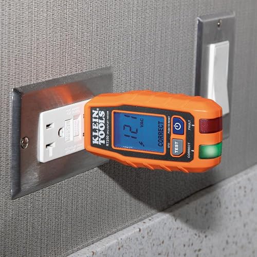 KLEIN TOOLS RT250 | Probador De Tomacorrientes | GFCI | Pantalla LCD