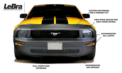 Covercraft LeBra 551317-01 Cubierta Frontal Personalizada para Chevrolet Sonic 2012-2016 Excluye RS, Negro, 2 Piezas
