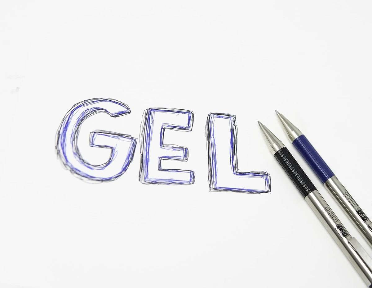 Zebra Pen G-301 Bolígrafo de gel retráctil, punta media de 0,7 mm, barril de acero inoxidable, agarre texturizado, tinta fácil de deslizar que proporciona una experiencia de escritura suave y sin