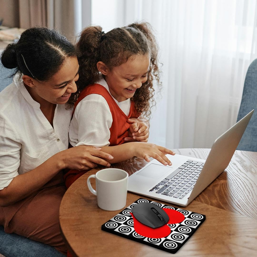 3dRose 8 x 8 x 0.25 Inches Mouse Pad, No.1 Dad Design Red (mp_6146_1)