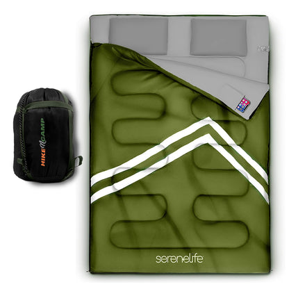 Saco de Dormir para mochilero, Equipo de Campamento, Saco de Dormir Doble para Adultos/Adolescentes con 2 Almohadas, Bolsa – Sacos de Dormir Ligeros a Prueba de Clima al Aire última intervensión,