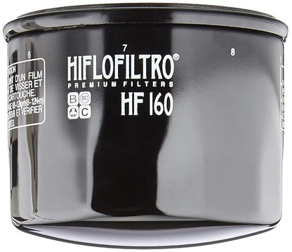 Hiflofiltro HF160 Filtro de Aceite Estándar de Alta Calidad para Motocicletas, Negro, Individual