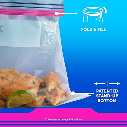 Ziploc Bolsas de almacenamiento con tecnología Grip 'n Seal para alimentos, sándwich, organización y más, 30 unidades, paquete de 4 (120 bolsas totales)
