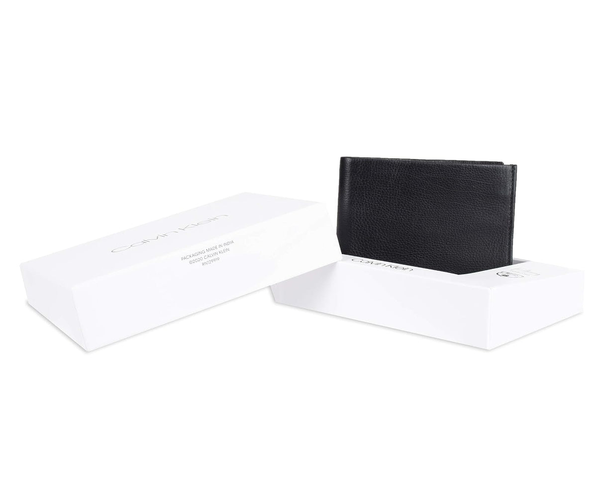 Calvin Klein Billetera de piel con bloqueo para Hombre