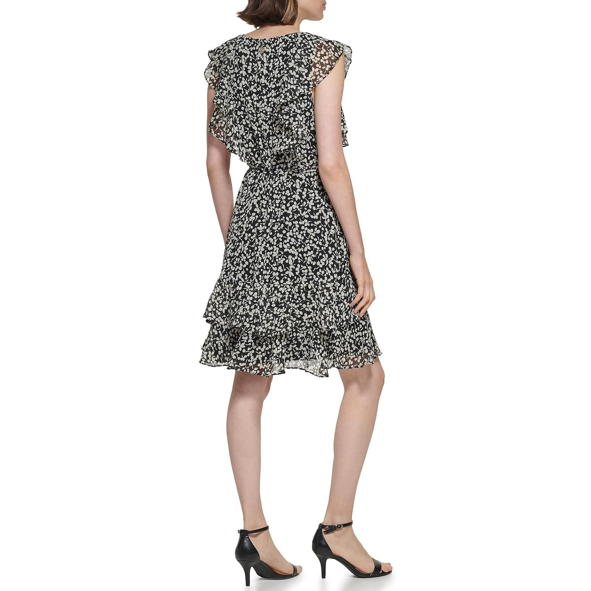 Tommy Hilfiger Vestido sin Mangas con Volantes para Mujer Vestido Informal para Mujer