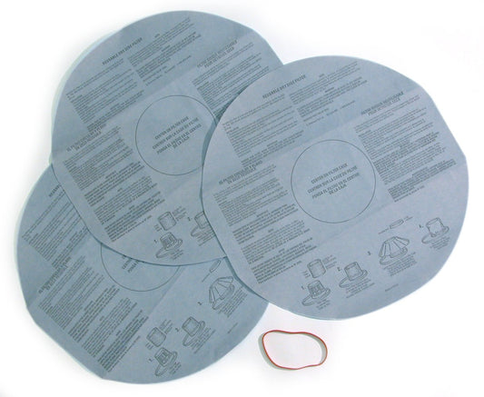 MULTI FIT Filtro de vacío Wet Dry VF2002 Filtros de vacío de disco seco para la mayoría de aspiradoras húmedas y secas de 5 galones y más grandes (3 filtros de disco con 1 banda)
