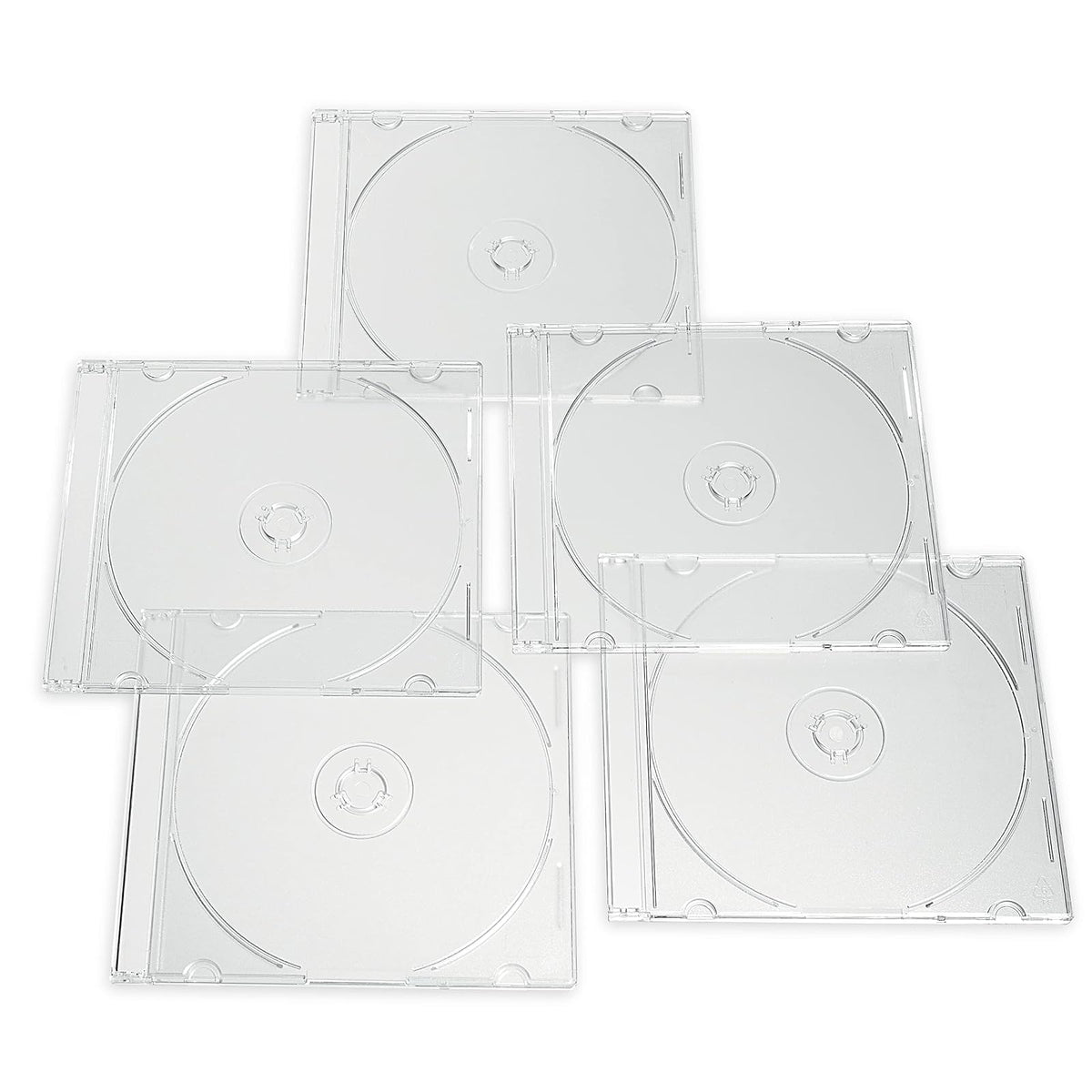 Verbatim - Fundas para CD DVD Blu-Ray transparentes y delgadas, 5,2 mm, paquete de 25