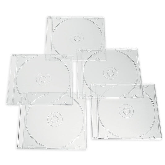 Verbatim - Fundas para CD DVD Blu-Ray transparentes y delgadas, 5,2 mm, paquete de 25