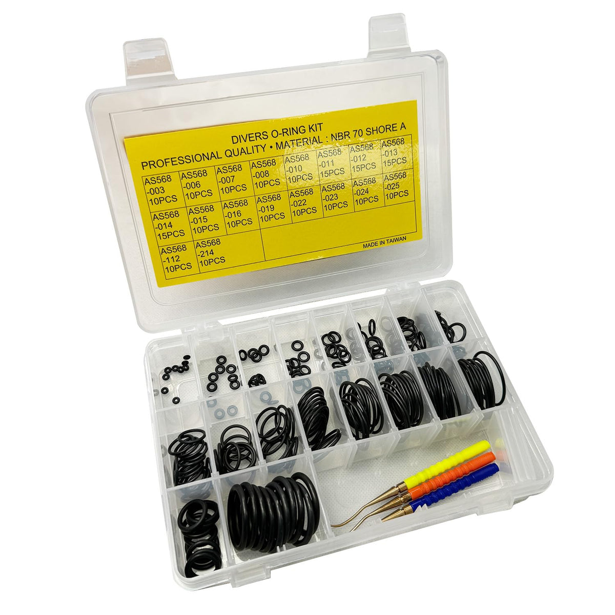 Scuba Choice - Kit de Juntas tóricas para Buceo con púa de latón y Juntas tóricas (200 Unidades)